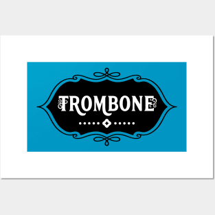 Trombone Emblem Posters and Art